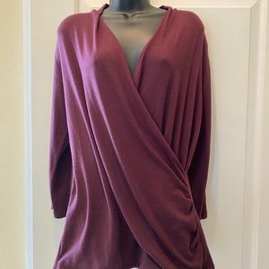 Plum Wrap Sweater